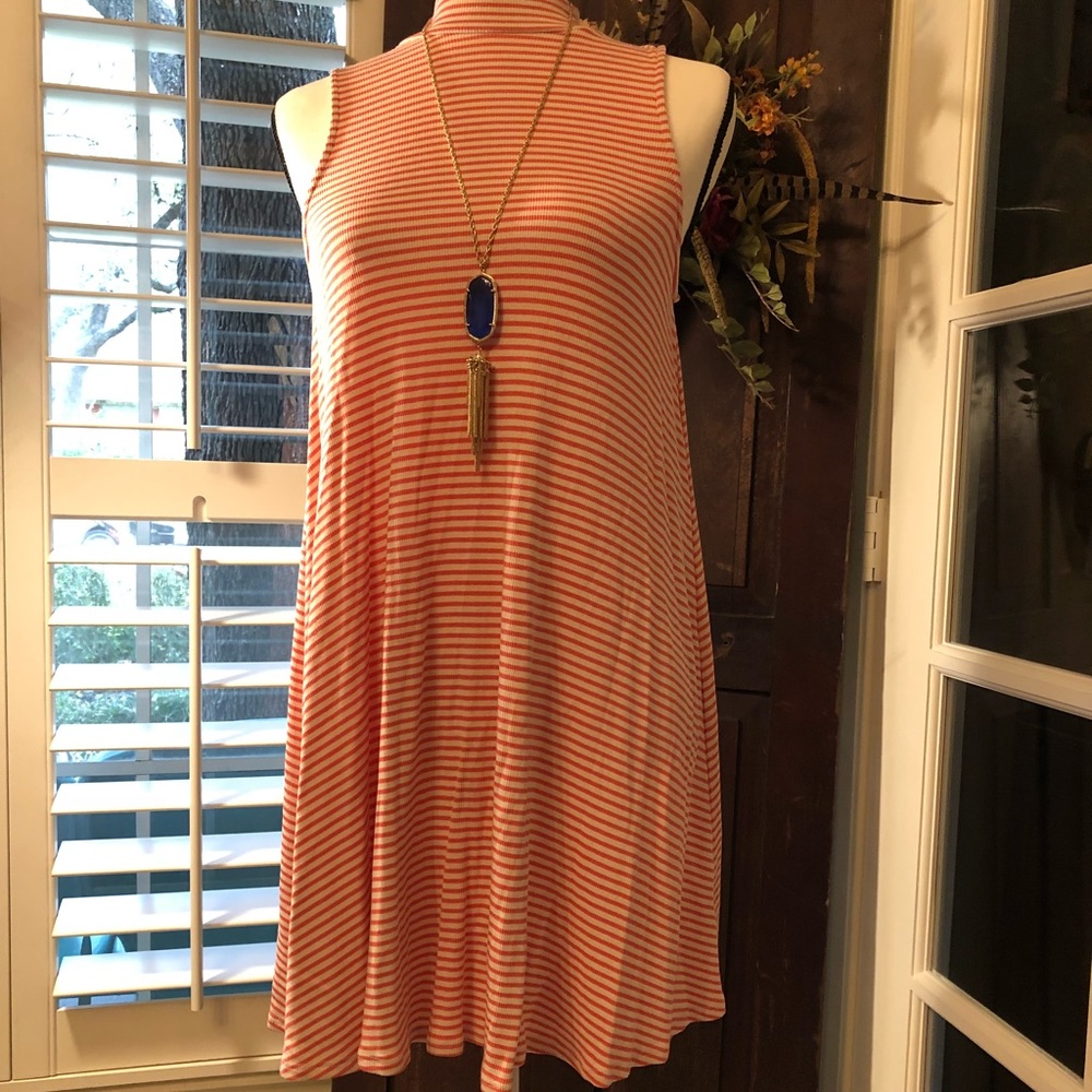 Ladies Orange and White Tent Dress by Soprano
